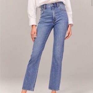 Abercrombie super high rise ankle jeans